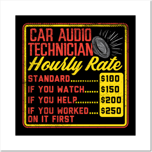 Car Audio Technician Hourly Rate Posters and Art
